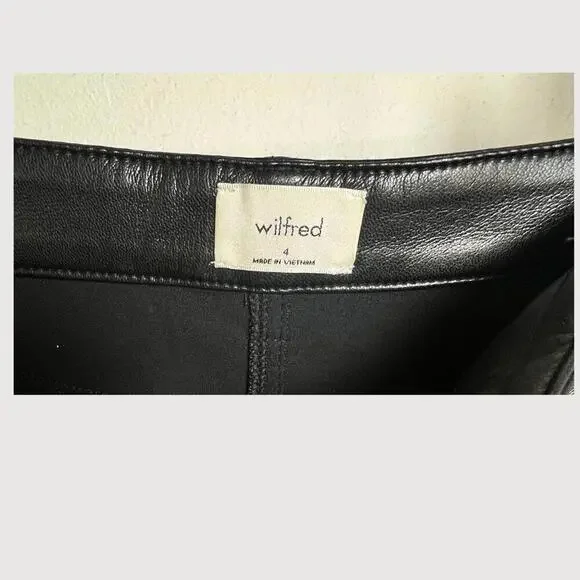 Aritzia Wilfred The Melina™ Pant High-Waisted Vegan Leather Straight Leg Pants - Picture 5 of 7